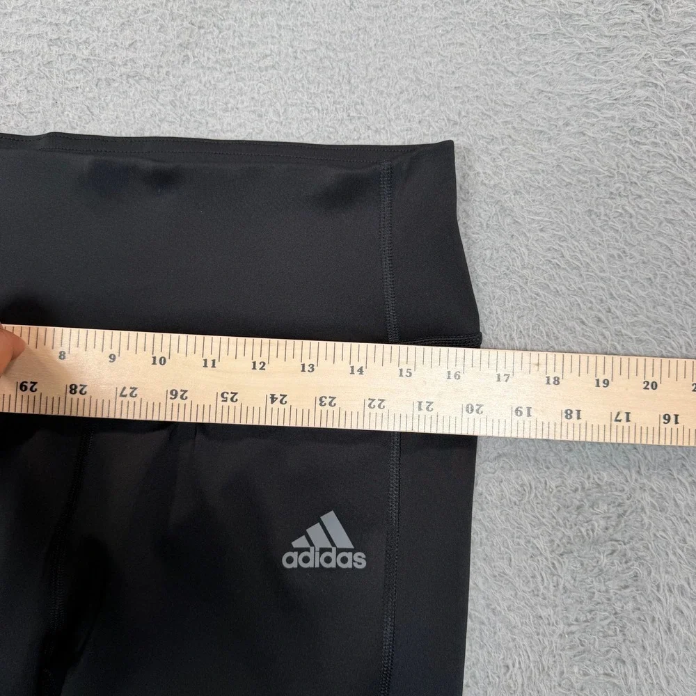 Adidas Primegreen Aeroready Black High Rise Leggings Side Pocket Womens Large